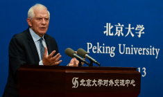 Josep Borrell, à Pékin, le 13 octobre 2023 ( AFP / PEDRO PARDO )