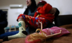 Préparatifs à l'hôpital italien du Caire pour le transport des blessés palestiniens vers Rome