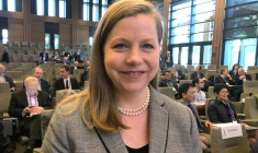 La gouverneure de la Réserve fédérale américaine Michelle Bowman lors d'une conférence à la Hoover Institution