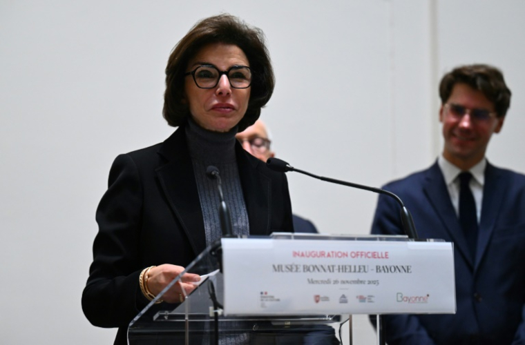Rachida Dati lors de l'inauguration du musée Bonnat-Helleu à Bayonne, le 26 novembre 2025 ( AFP / Gaizka IROZ )