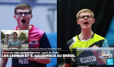 JO 2024 : tennis de table en équipe, A. Lebrun face au Brésil