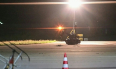 Un robot démineur intervient à l'aéroport allemand de Leipzig-Halle, le 5 août 2026 (extrait d'une vidéo de News5) ( NEWS5 / - )