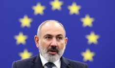 Nikol Pachinian, le 17 octobre 2023, à Strasbourg ( AFP / FREDERICK FLORIN )