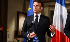 Photo d'archives du président français Emmanuel Macron lors de la conférence de Munich sur la sécurité