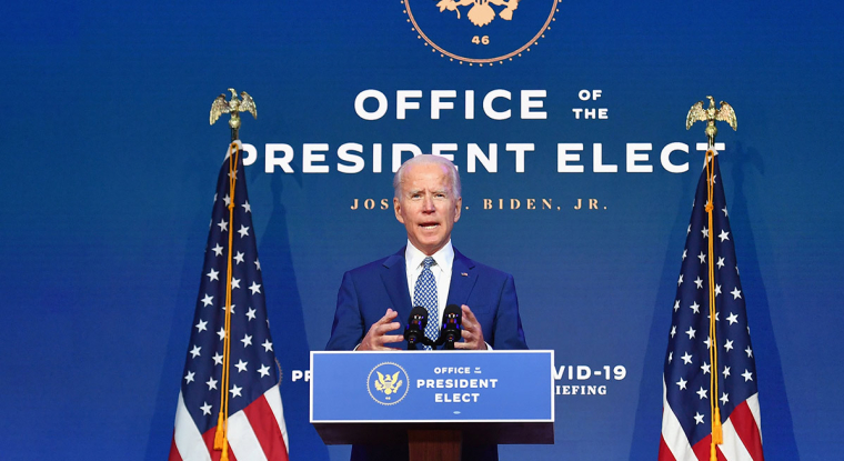 Joe Biden a tenu lundi une conférence de presse sur la situation sanitaire aux États-unis : «Le masque n'est pas une posture politique, c'est une bonne manière de commencer à rassembler notre pays. (© AFP)