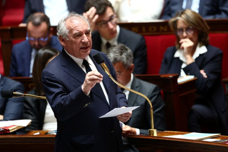 Le Premier ministre français François Bayrou s'exprime à l'Assemblée nationale à Paris, France