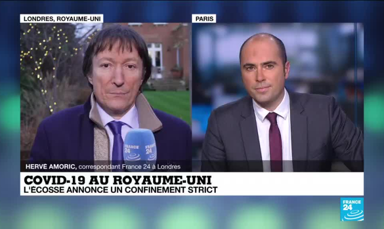 Covid-19 : touché par la troisième vague, l'Ecosse annonce un confinement strict