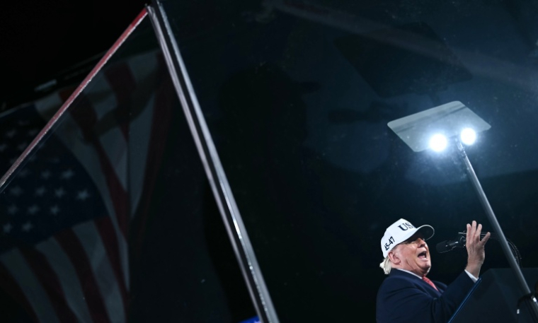 Le meeting de Donald Trump à Greenville, en Caroline du Nord, le 20 octobre 2026 ( AFP / Kent NISHIMURA )