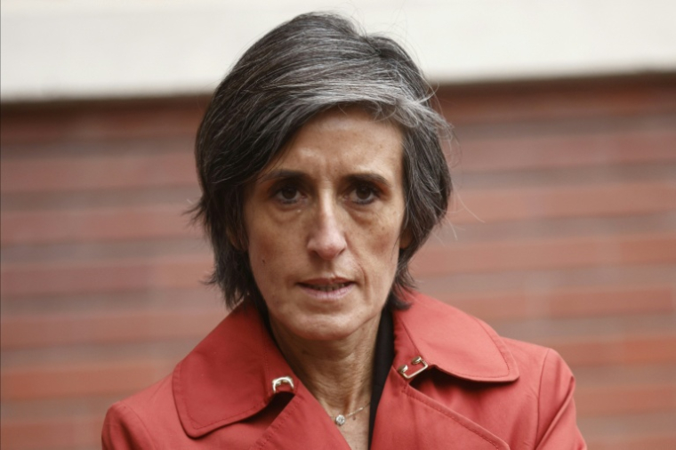 Céline Berthon, la directrice générale de la DGSI, à Saint-Ouen, le 11 mars 2025 ( POOL / Yoan VALAT )