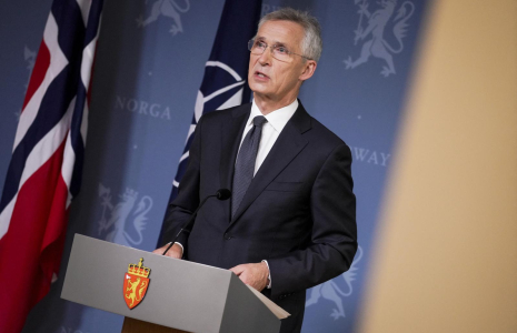 Jens Stoltenberg, ministre norvégien des Finances, lors d'une conférence de presse à Oslo (Norvège), le 6 septembre 2024. ( NTB / THOMAS FURE )