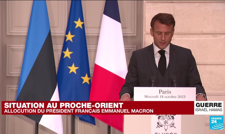 Situation au Proche-Orient : allocution du président français Emmanuel Macron