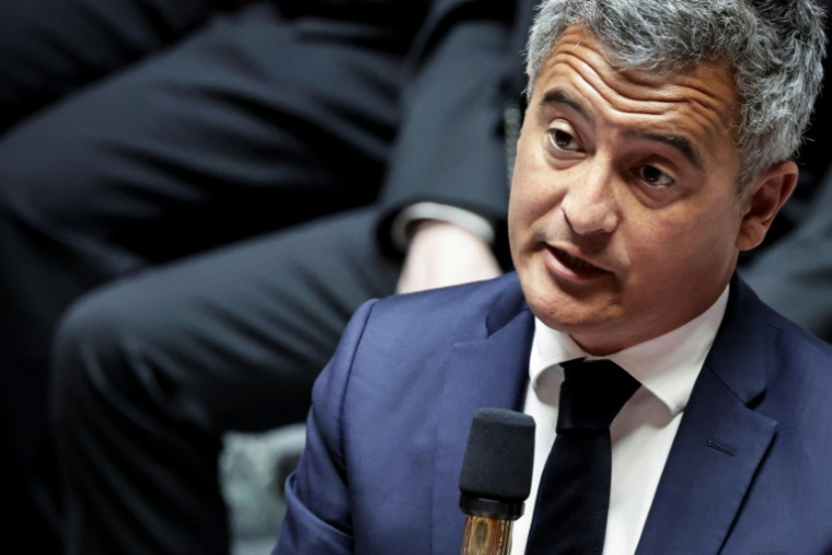 Le ministre de la Justice Gérald Darmanin, à Paris, le 28 avril 2026 ( AFP / STEPHANE DE SAKUTIN )