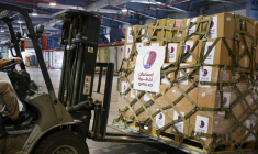 De l'aide qatari envoyé en Gaza