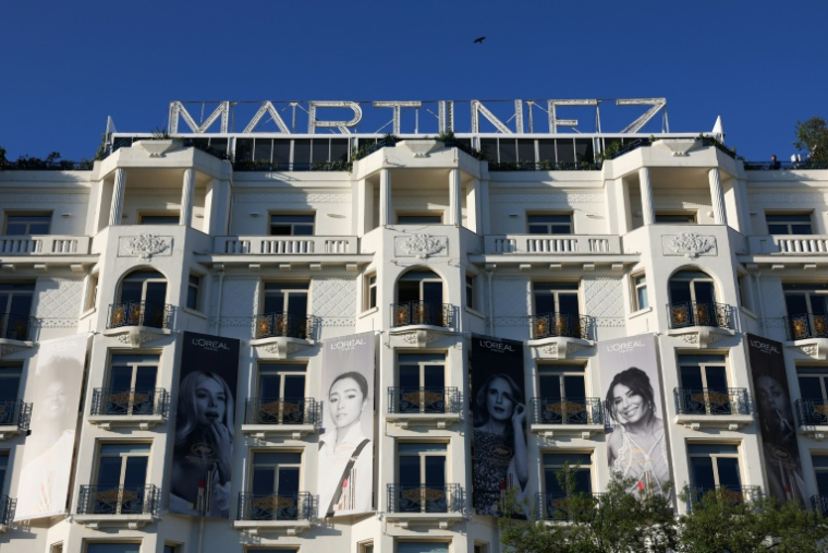 L'hôtel Martinez à la veille de l'ouverture du 78e Festival de Cannes, le 12 mai 2025 ( AFP / Sameer AL-DOUMY )