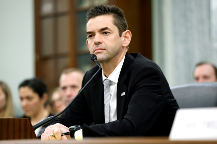 Jared Isaacman, candidat du président américain Donald Trump au poste d'administrateur de la Nasa, lors d'une audience de confirmation du Comité sénatorial du commerce, des sciences et des transports, le 9 avril 2025 à Washington ( Getty / Kevin Dietsch )