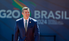 Santiago Peña à Rio de Janeiro, au Brésil, le 18 novembre 2024. ( G20 PRESS OFFICE / RICARDO STUCKERT )