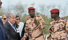 Antonio Guterres à Port-au-Prince le 16 juin 2026 ( AFP / Amélie BOTTOLLIER-DEPOIS )