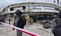 La situation dans le centre de Tel-Aviv après une attaque de missiles iraniens