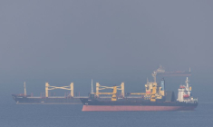 Un cargo transportant des céréales, en mer Noire, près d'Istanbul