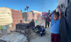 Des habitants de la bande de Gaza réagissent à l'anniversaire du 7-Octobre
