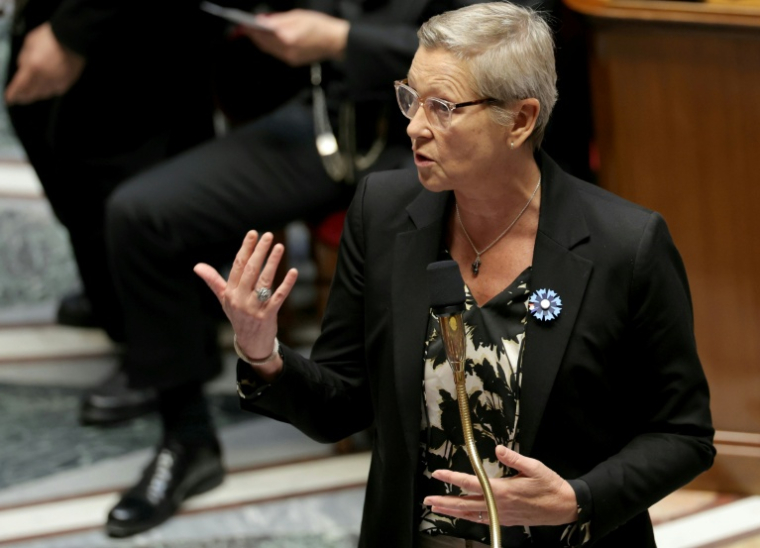 La ministre chargée de l'Intelligence artificielle et du Numérique, Anne Le Hénanff, à l'Assemblée nationale le 5 mai 2026 ( AFP / Thomas SAMSON )