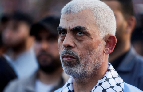 Yahya Sinwar lors d'une manifestation à Gaza-ville