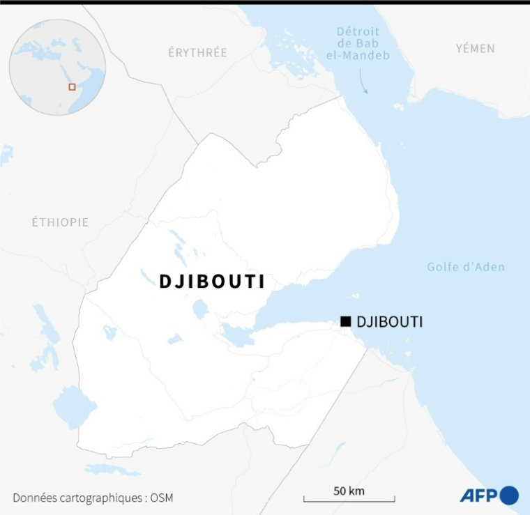 Carte de Djibouti ( AFP / Nalini LEPETIT-CHELLA )