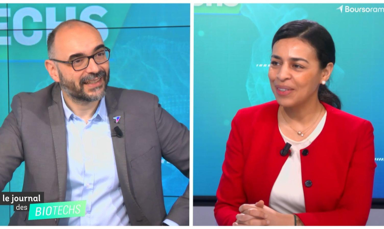 Nawal Ouzren (Sensorion), Frédéric Gomez (Pharmium Securities)