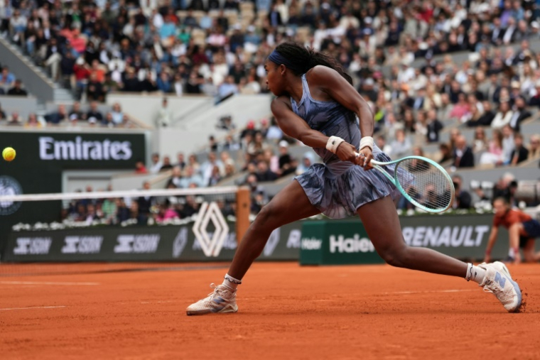 L'Américaine Coco Gauff lors de sa finale à Roland-Garros, le 7 juin 2025 à Paris ( AFP / Dimitar DILKOFF )
