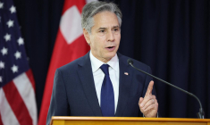 Antony Blinken à Nuku’alofa, capitale des Tonga, ce mercredi 26 juillet. ( POOL / TUPOU VAIPULU )