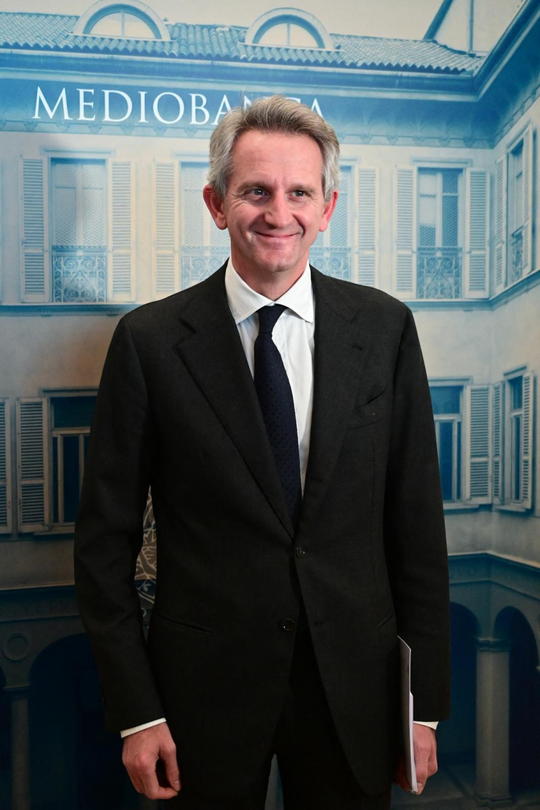 Alberto Nagel, PDG et administrateur délégué de Mediobanca, le 12 novembre 2019 à Milan. ( AFP / MIGUEL MEDINA )