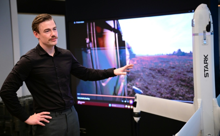 Josef Kranawetvogl, un haut responsable de la start-up du secteur de la défense Stark, le 10 décembre 2025 à Berlin ( AFP / Tobias SCHWARZ )