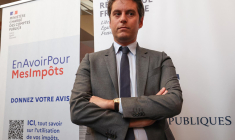 Gabriel Attal à Lunel, le 25 avril. ( AFP / PASCAL GUYOT )