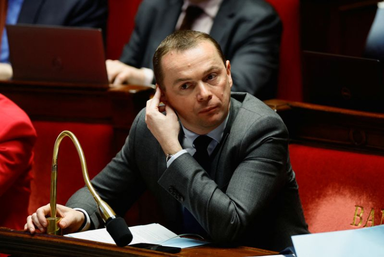 Le ministre du Travail, Olivier Dussopt, lors d'un débat sur la réforme des retraites à l'Assemblée nationale