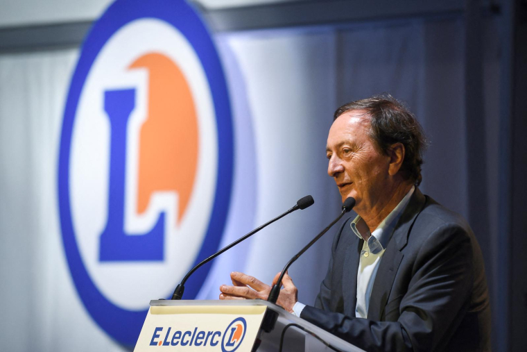 Michel-Edouard Leclerc, le 20 mars 2019, à Champagné ( AFP / JEAN-FRANCOIS MONIER )