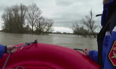 Crue record en Gironde: des villages "totalement isolés" sur la Garonne