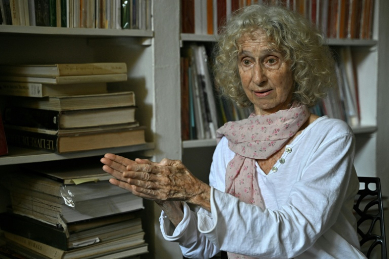 La Française Christine Devin, résidente d'Auroville, le 27 février 2026 ( AFP / Idrees MOHAMMED )