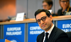 Stephane Séjourné, le 12 novembre 2024, à Bruxelles ( AFP / NICOLAS TUCAT )
