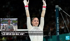 JO 2024 : Kaylia Nemour remporte la médaille d'or aux barres asymétriques