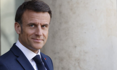 Emmanuel Macron, le 4 avril 2024, à Paris ( AFP / LUDOVIC MARIN )