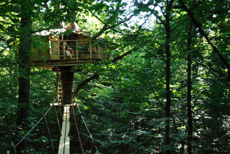 Que diriez-vous de passer la nuit dans une cabane ? Crédit photo : site internet https://www.cabanes-dans-arbres.com/