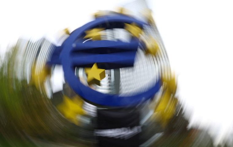 Le signe de l'Euro à Francfort