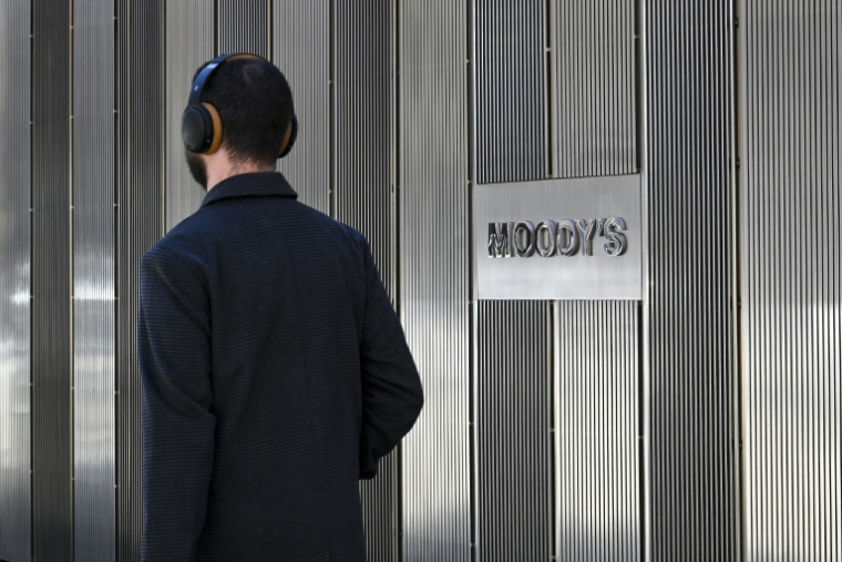 Le siège de Moody’s, le 18 mars 2025 à New York, aux Etats-Unis ( AFP / ANGELA WEISS )