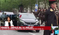 14 juillet en France : Emmanuel Macron arrive pour le défilé