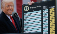 Donald Trump à Washington, aux États-Unis, le 2 avril 2025. ( GETTY IMAGES NORTH AMERICA / CHIP SOMODEVILLA )