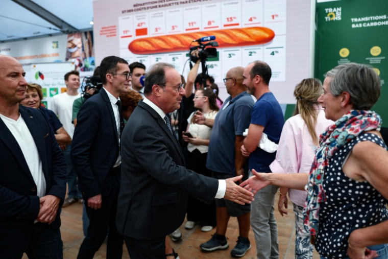 L'ancien président et actuel parlementaire François Hollande lors de sa visite dans une foire agricole à Châlons-en-Champagne, dans la Marne, le 3 septembre 2026 ( AFP / Sameer AL-DOUMY )