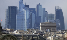 Vue générale de l'horizon du quartier d'affaires de La Défense