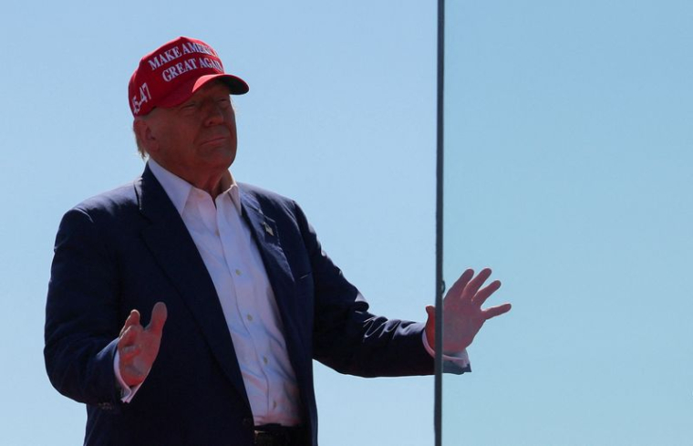 Donald Trump lors d'un meeting de campagne à Wilmington, Caroline du Nord