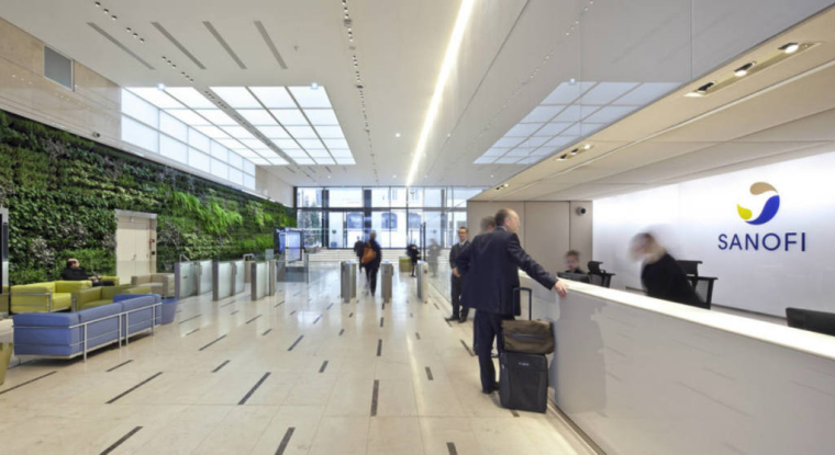 Depuis le début de l'année, le titre Sanofi gagne 6% quand le CAC 40 perd plus de 11%. (© Sanofi)