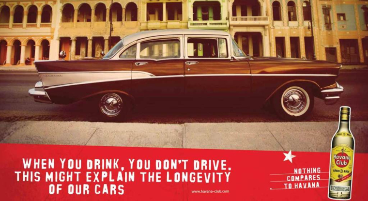 Publicité pour le rhum Havana Club, produit par Pernod Ricard. (© Pernod Ricard)